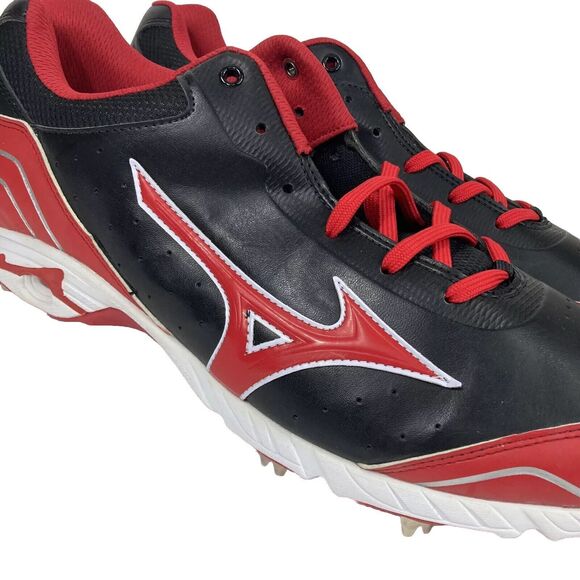 Mizuno 9-Spike Advanced Classic 7 Baseball Cleat-Red & Black-Sizes 15 & 16 -New! - Picture 5 of 12